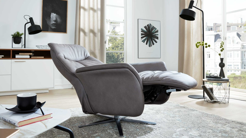 Relaxsessel Leder Grau