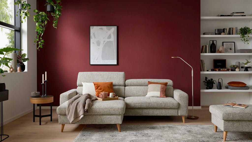 Interliving Serie 4420 – Ecksofa Stoff Beige