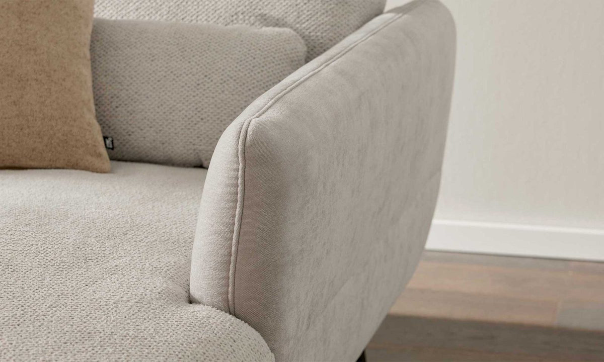 Interliving Serie 4304 – Wohnlandschaft U-Form Ecru und Silber