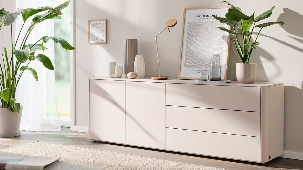 Interliving Sideboard Weiß grifflos