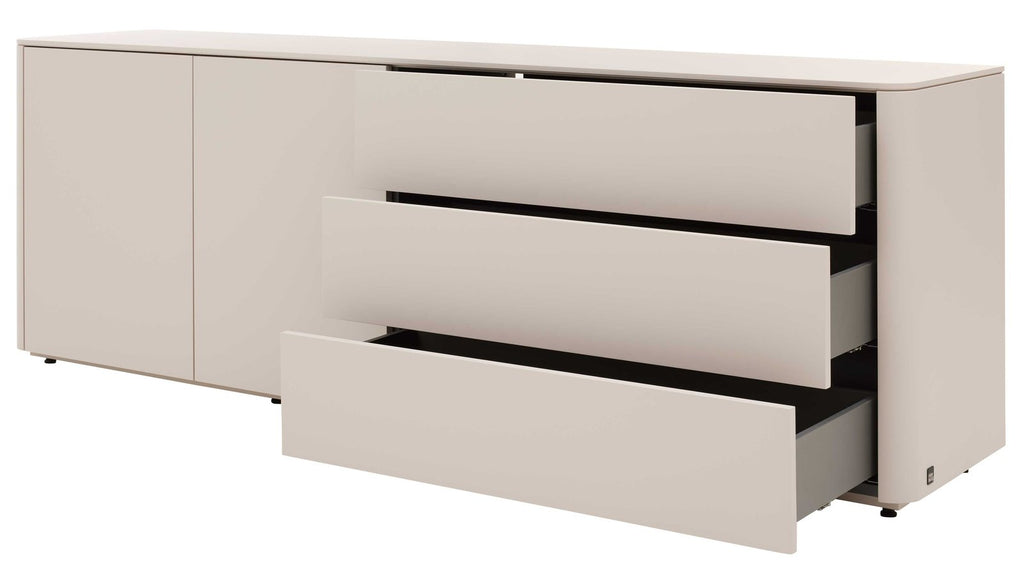 Interliving Sideboard Serie 2035 in Weiß mit grifflosen Fronten