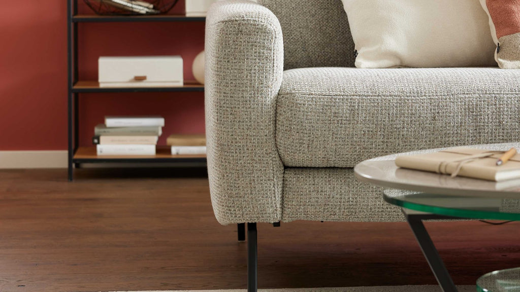Interliving Serie 4066 – Ecksofa Stoff Grau