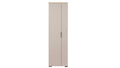 Schmaler Garderobenschrank in hellem Dekor mit modernem Design und dezentem Griffdetail