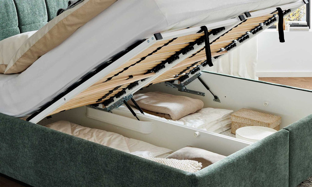 Polsterbett Serie 1420 Moosgrün Ansicht