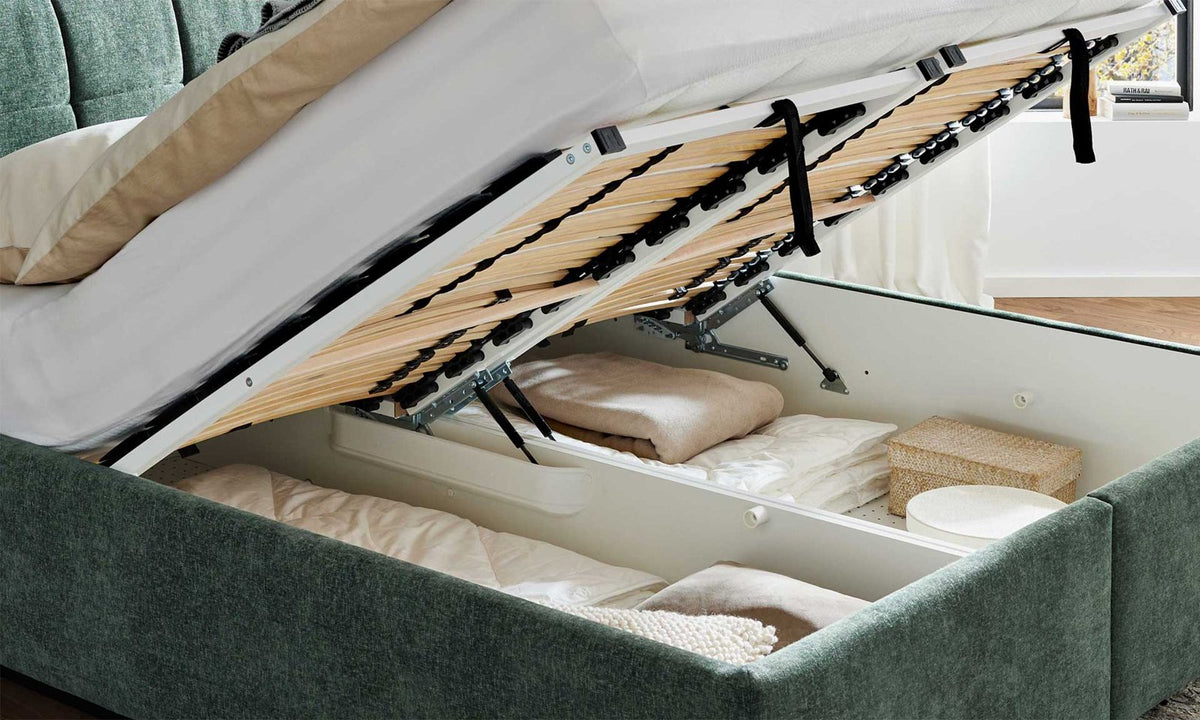 Polsterbett Serie 1420 Moosgrün Ansicht