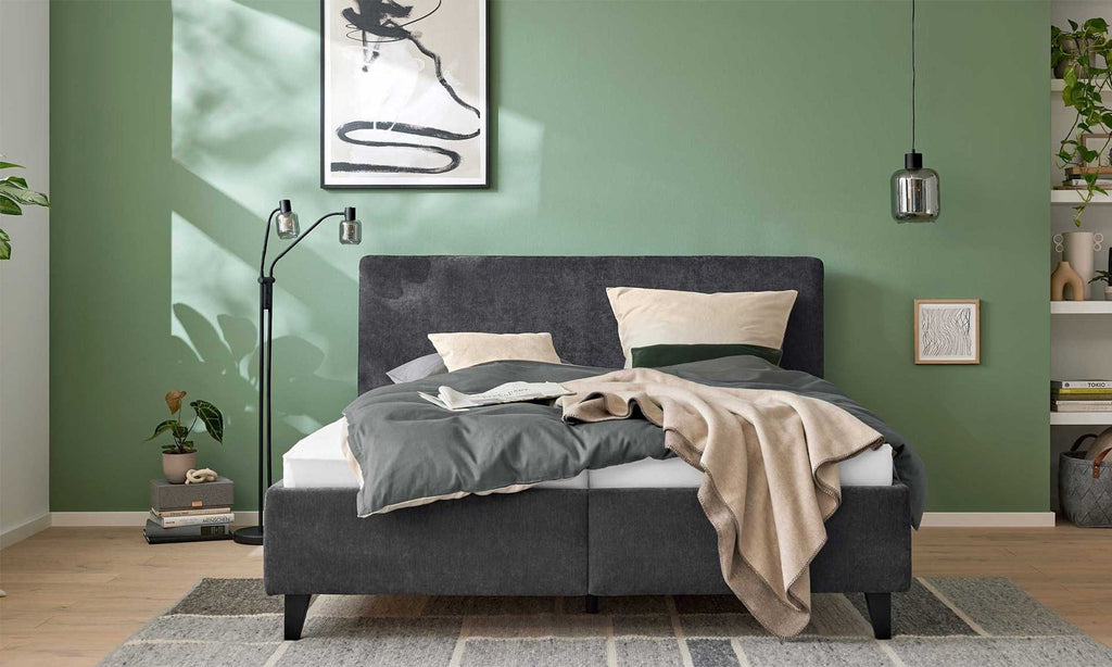 Polsterbett Serie 1420 in Anthrazit
