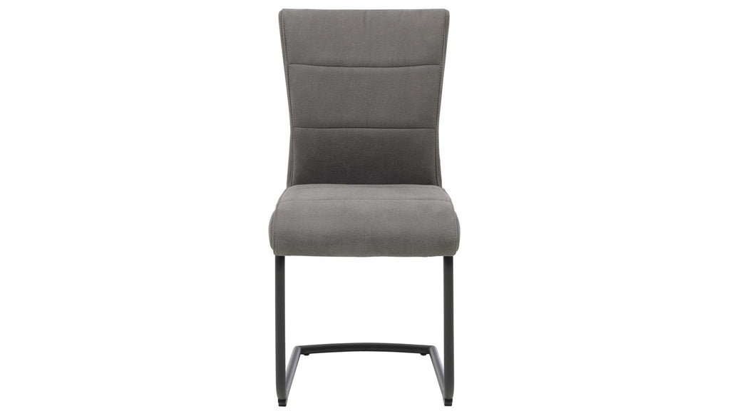 Schwingstuhl in stilvollem Onyx mit komfortabler Polsterung und schwarzem Metallgestell