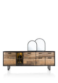 Henders & Hazel Avalon Sideboard 230 cm – 4 Türen, 1 Schublade, 1 Glastür, Driftwood