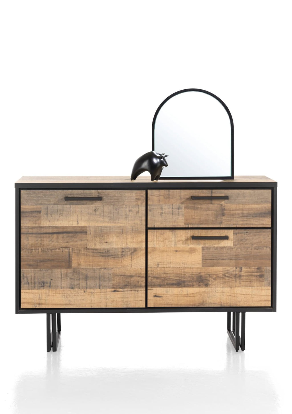 Henders & Hazel Avalon Sideboard 230 cm – 4 Türen, 1 Schublade, 1 Glastür, Driftwood