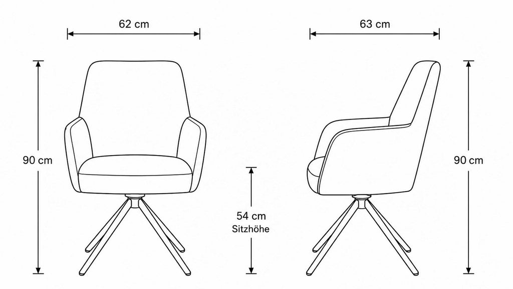 Armlehnstuhl mit Motion-3D-Komfort, Dreh- und Rückholfunktion sowie edlem Cord- und Lederbezug in Grau
