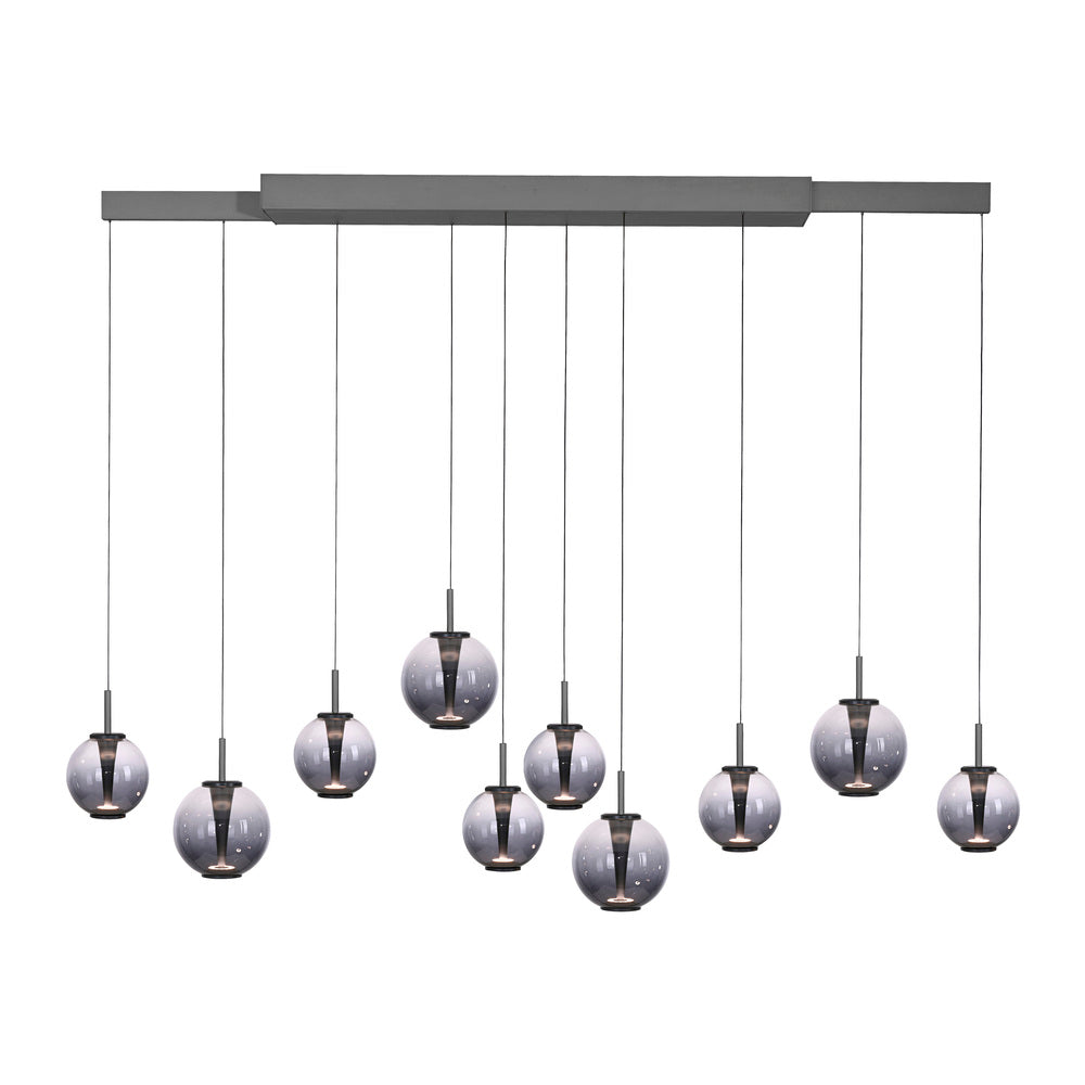 LED Pendelleuchte PURE E-Infinity, mystic grey  mit e-Slide Funktion