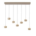 Pendelleuchte PURE Falling Rings,bronce/ dark chrome