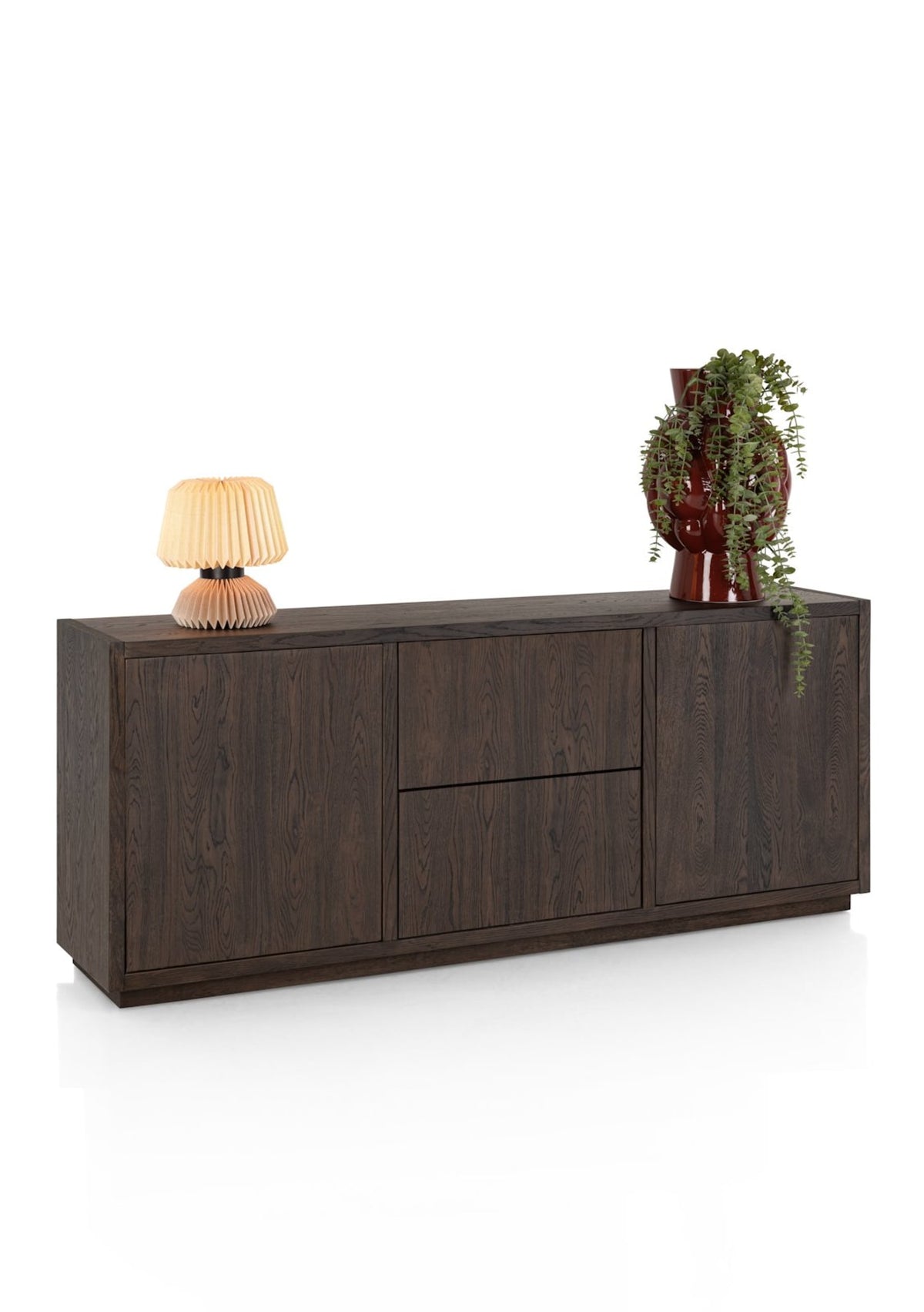 Henders & Hazel Gijón Sideboard 200 cm – 2 Türen, 2 Schubladen, mit Sockelleiste