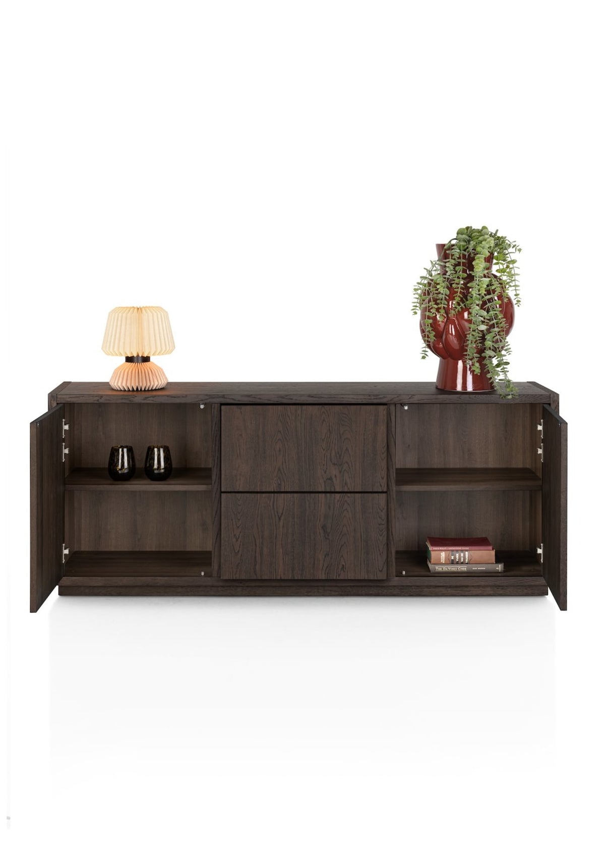 Henders & Hazel Gijón Sideboard 200 cm – 2 Türen, 2 Schubladen, mit Sockelleiste