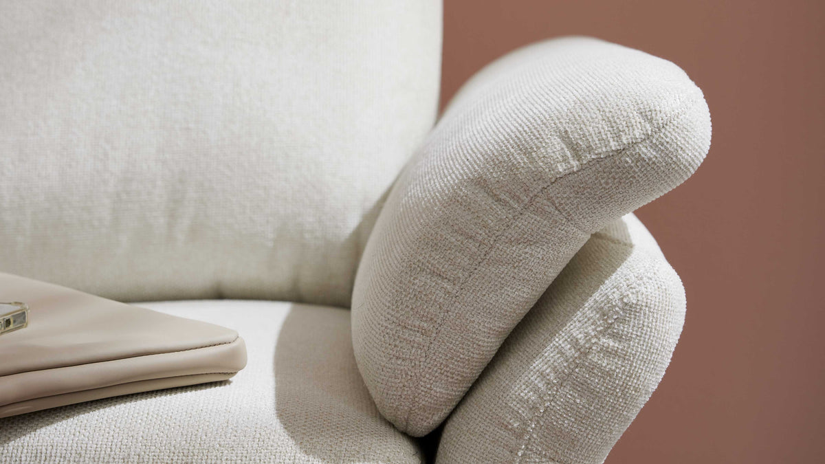 Interliving Schlafsofa Serie 4700 Creme Seitenansicht