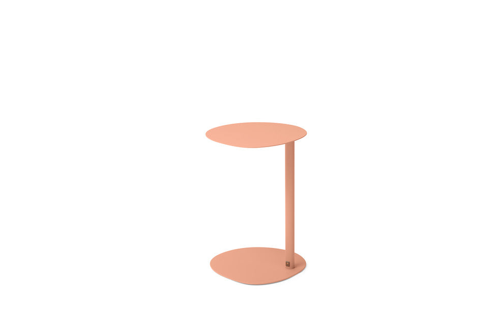 JustB! KM100 – Beistelltisch in Stahl pulverbeschichtet blush