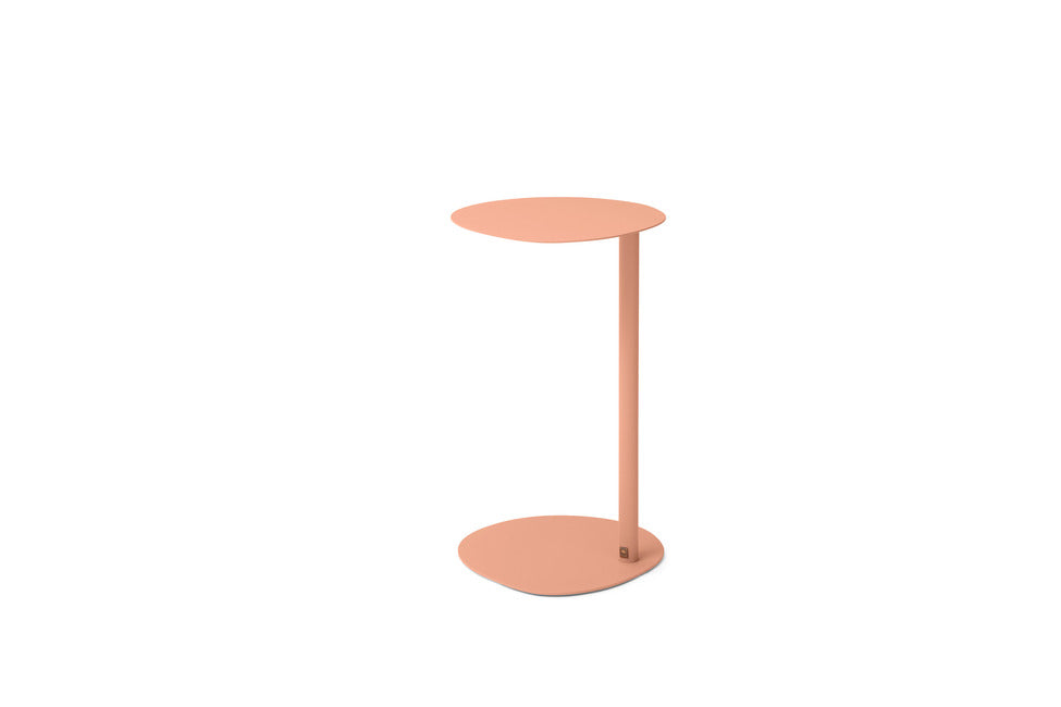 JustB! KM100 – Beistelltisch in Stahl pulverbeschichtet blush
