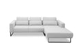 JustB! PM100 – Ecksofa in Mono light grey mit Longchair rechts