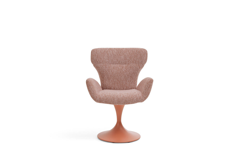 JustB! SP150 – Schalenstuhl mit Tulepnfuß in Stoff blush