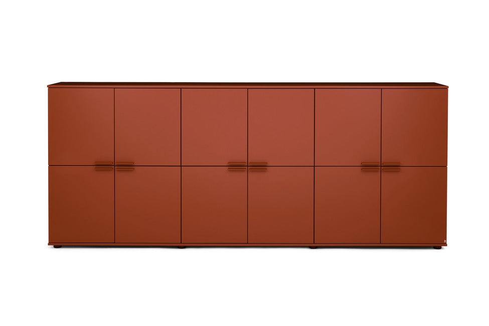 Kara-System – Highboard in Lack cognac