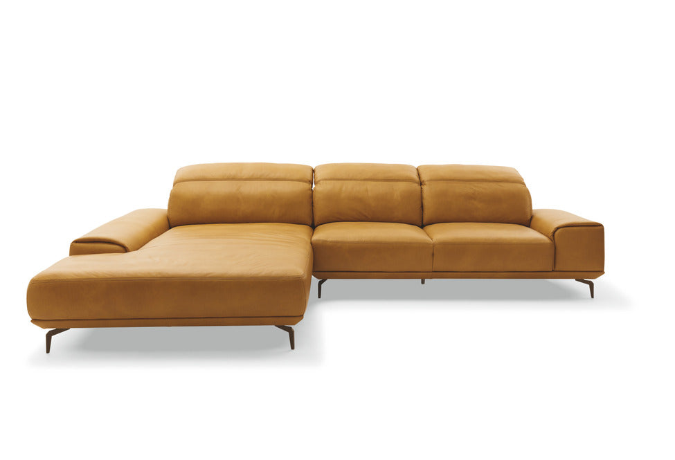 MR 2490 – Ecksofa Leder in kurkuma