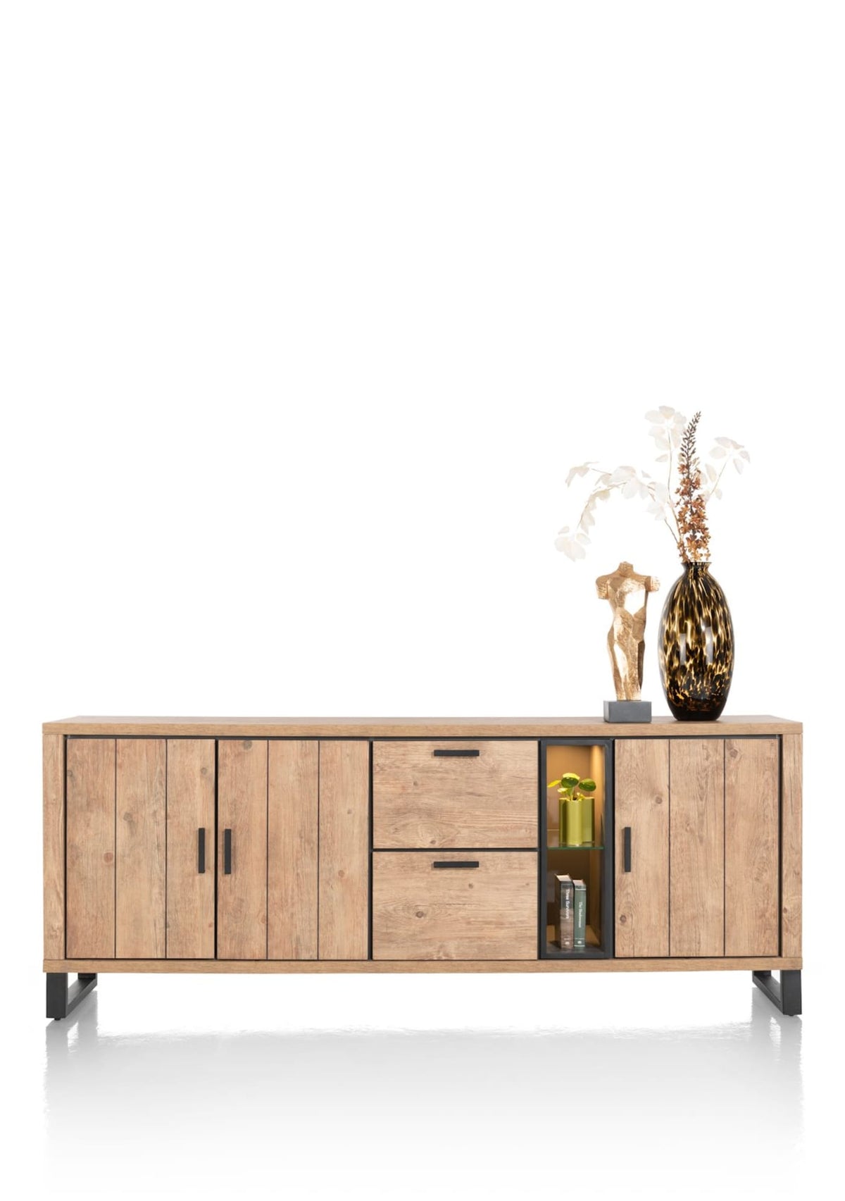 Henders & Hazel Pavarotti Sideboard 230 cm – 3 Türen, 2 Schubladen, 2 Nischen