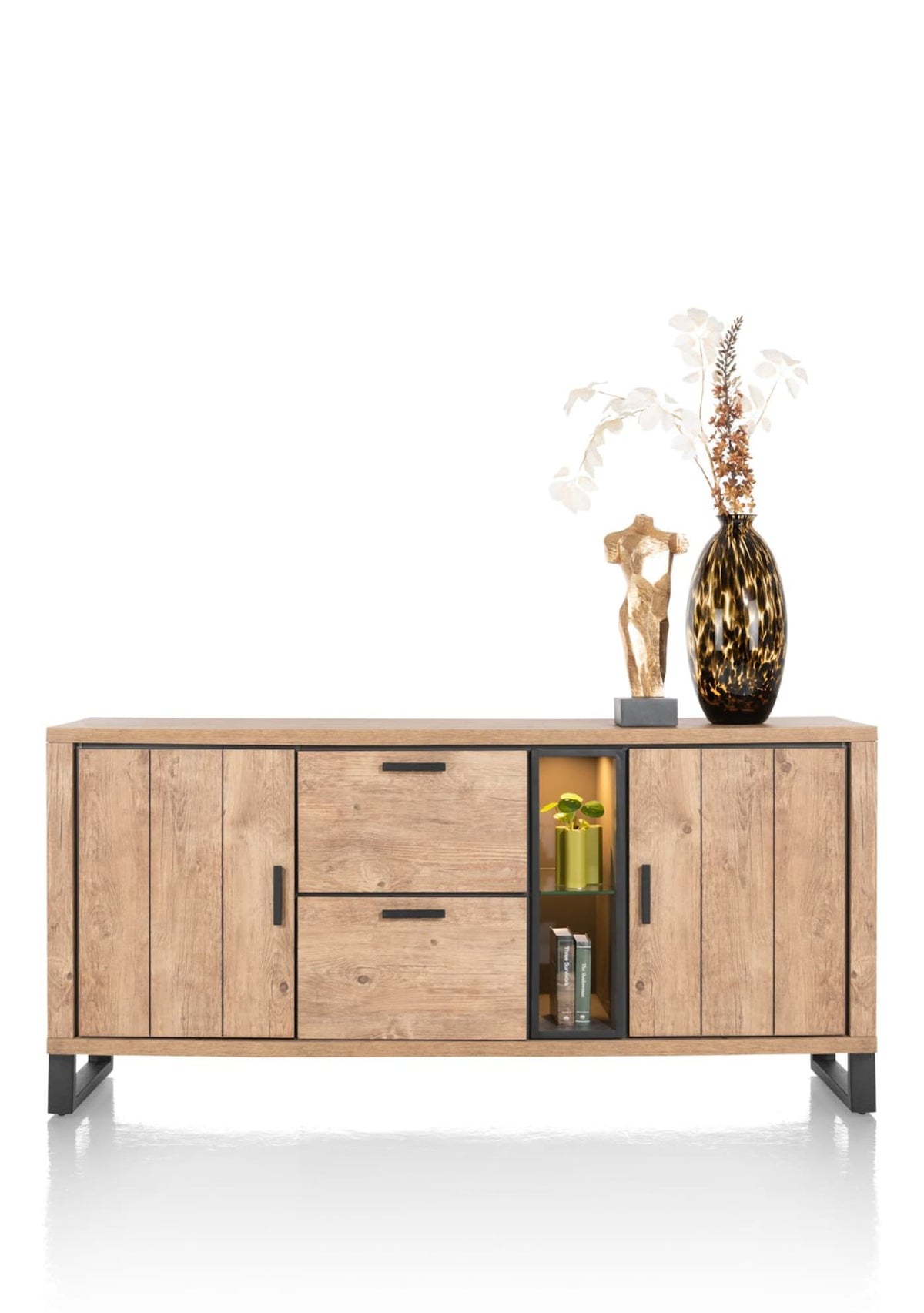 Henders & Hazel Pavarotti Sideboard 230 cm – 3 Türen, 2 Schubladen, 2 Nischen