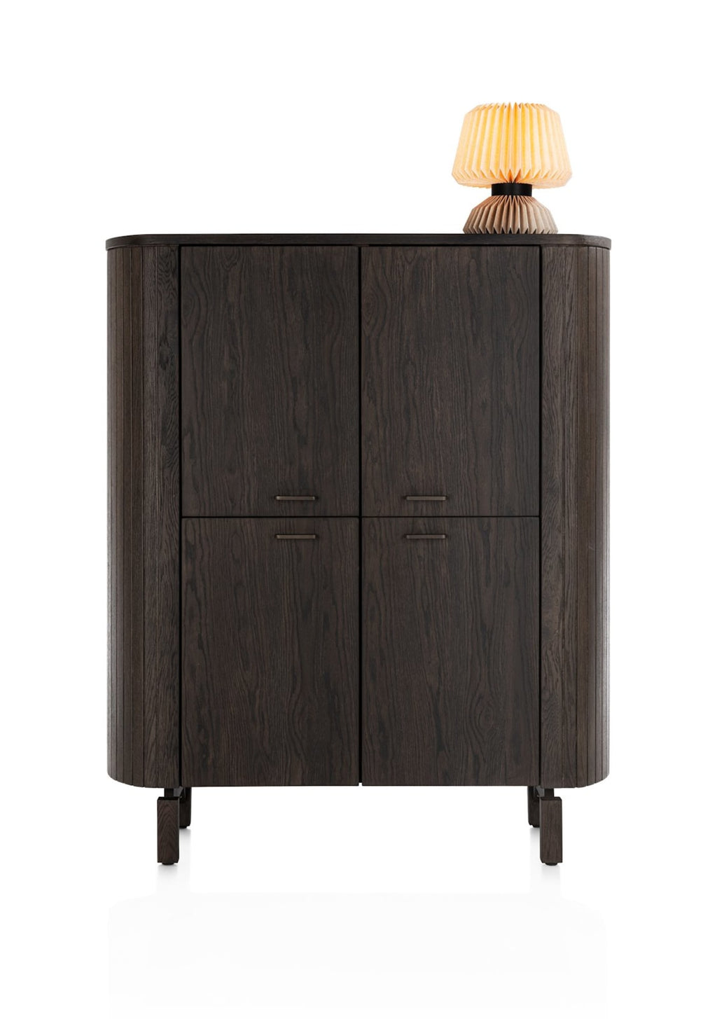 Henders & Hazel Ravello Highboard 125 cm – 4 Türen, Basalt