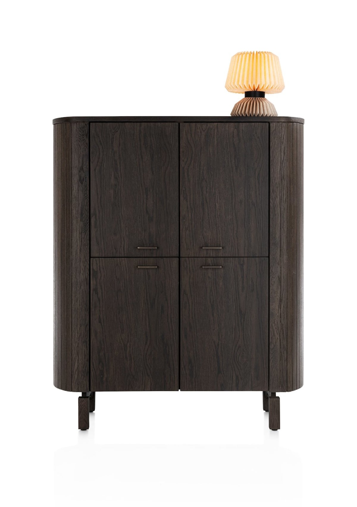 Henders & Hazel Ravello Highboard 125 cm – 4 Türen, Basalt