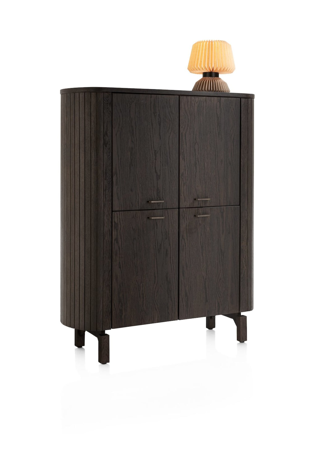 Henders & Hazel Ravello Highboard 125 cm – 4 Türen, Basalt