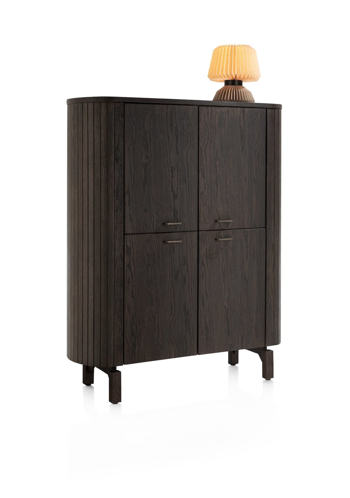 Henders & Hazel Ravello Highboard 125 cm – 4 Türen, Basalt