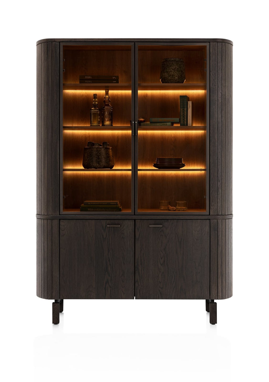 Henders & Hazel Ravello Highboard 125 cm – 4 Türen, Basalt
