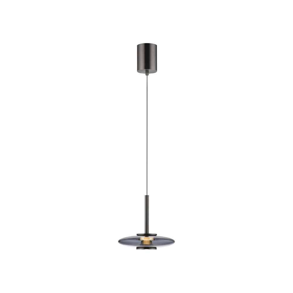 LED Pendelleuchte PURE Vitrum, platin (grau), dimmbar, höhenverstellbar